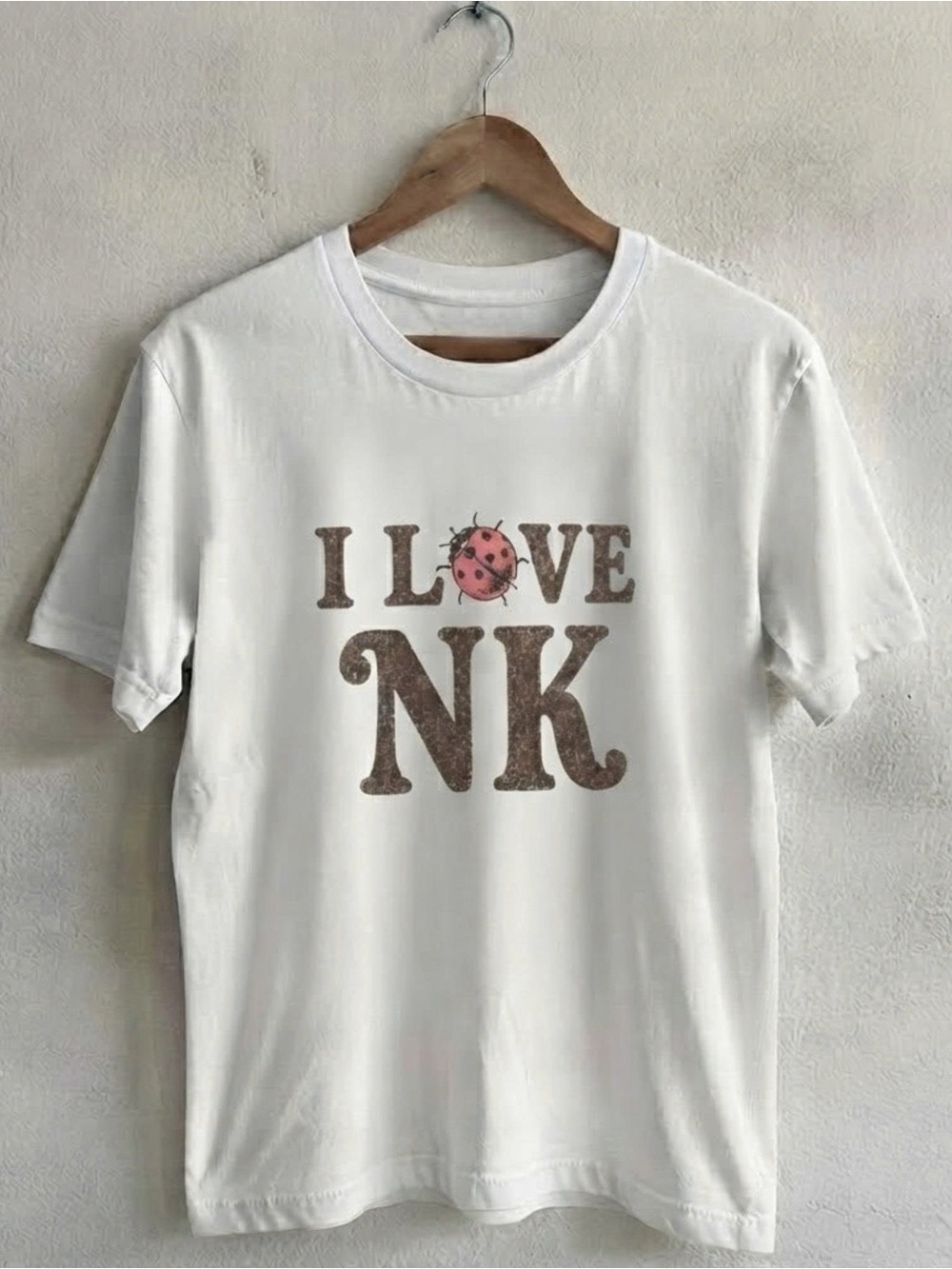 White 'I Love NK' Graphic Tee Shirt